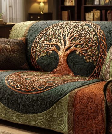 Ancient Bloom Quilted Sofa Cover