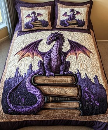 Ancient Watcher 3-Piece Quilted Bedding Set