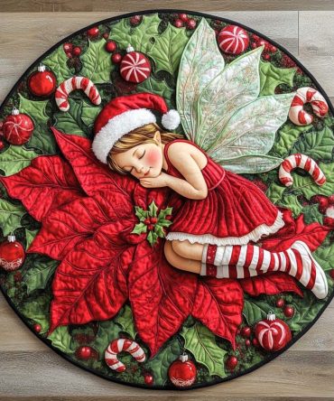 Angel Glow Quilted Round Mat