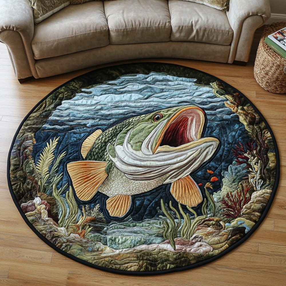 Aquatic Dream Quilted Round Mat