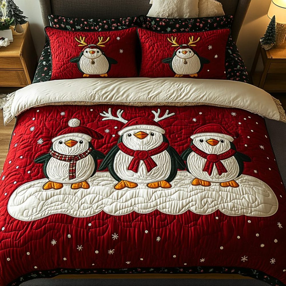 Arctic Joy 3-Piece Quilted Bedding Set