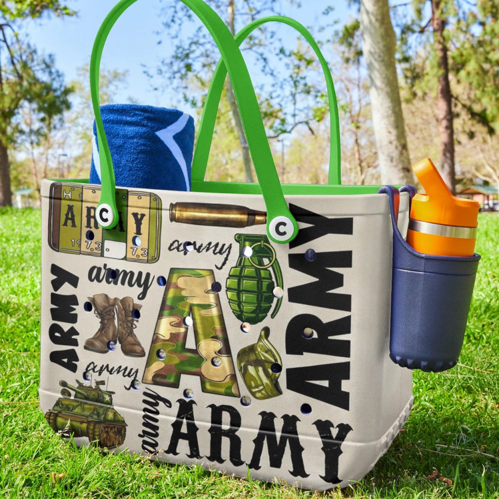 Stylish Army-Themed Tote Bag - Durable, Spacious & Perfect For Daily Use - Image 2