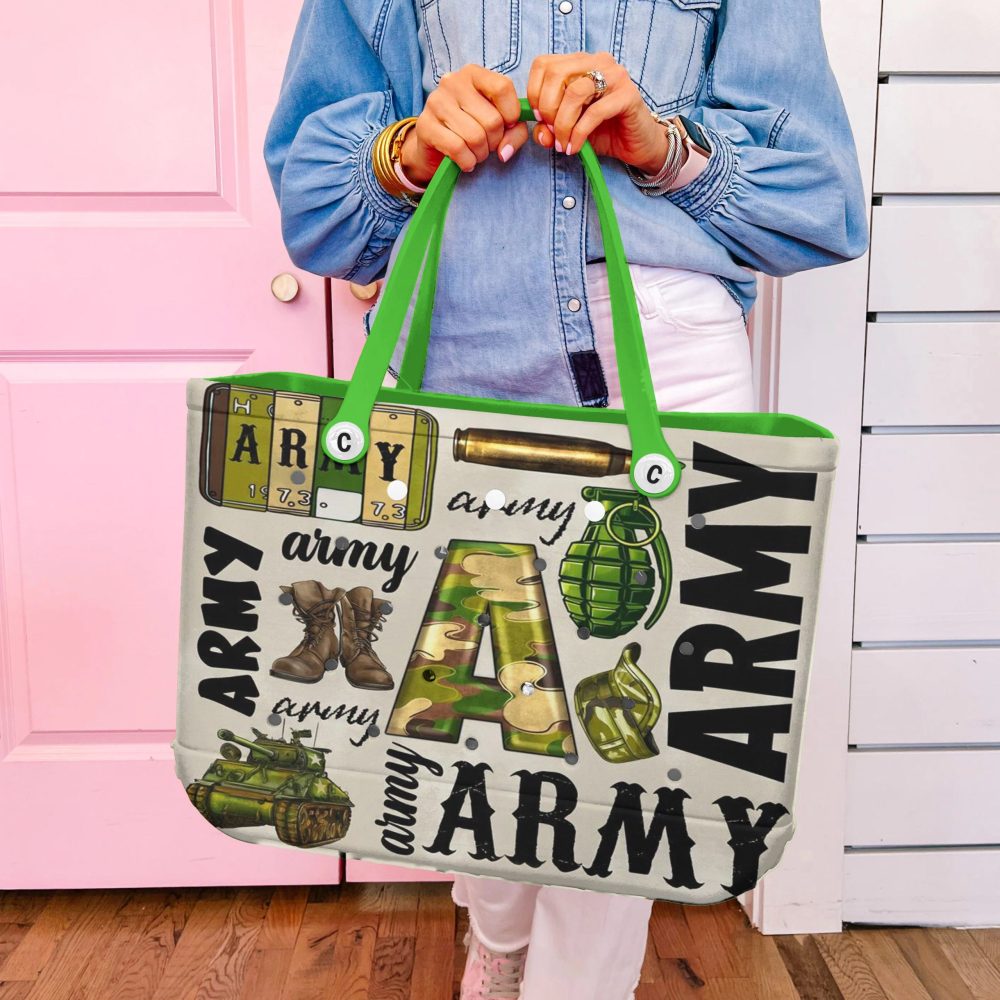 Stylish Army-Themed Tote Bag - Durable, Spacious & Perfect For Daily Use - Image 5