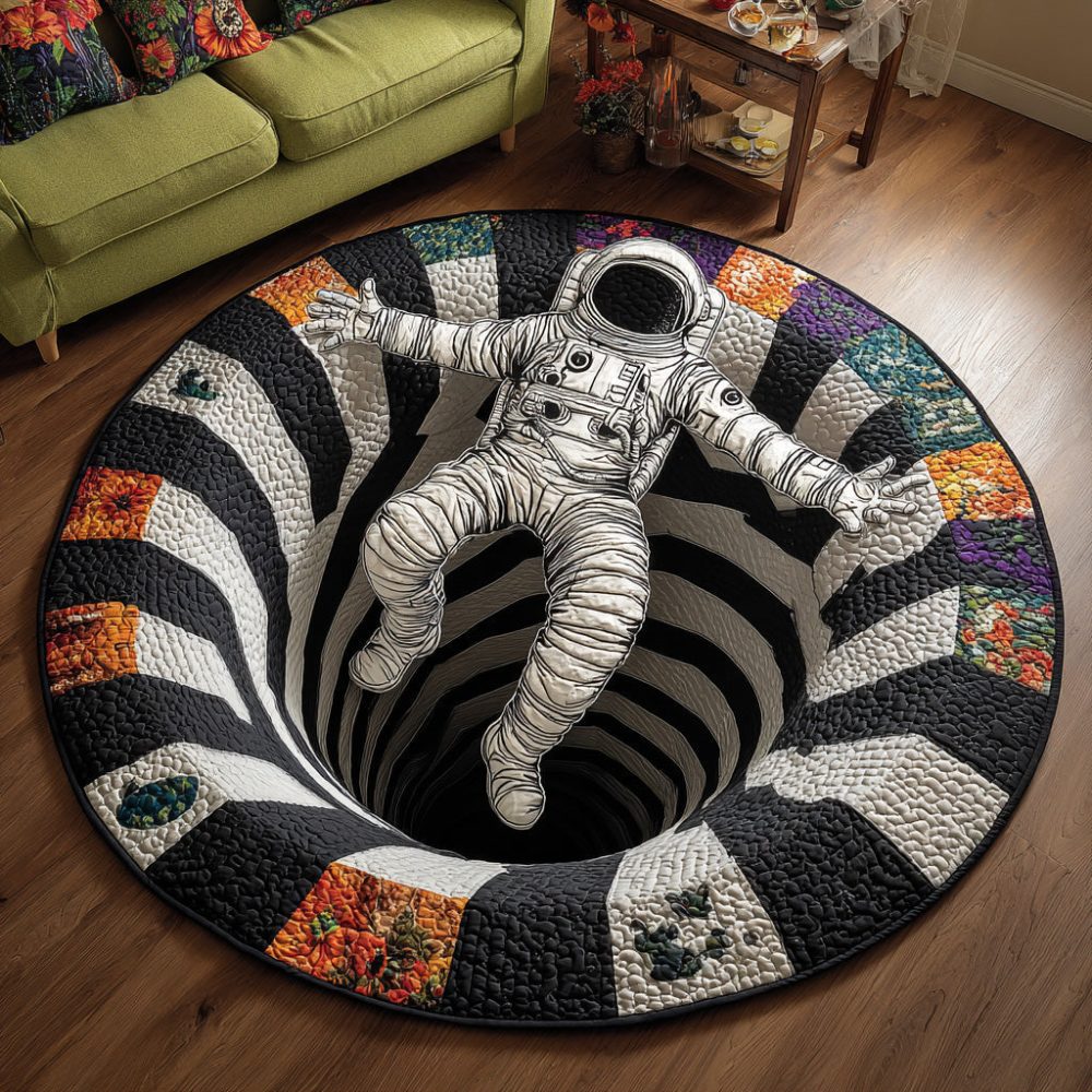 Astronaut Wander Quilted Round Mat