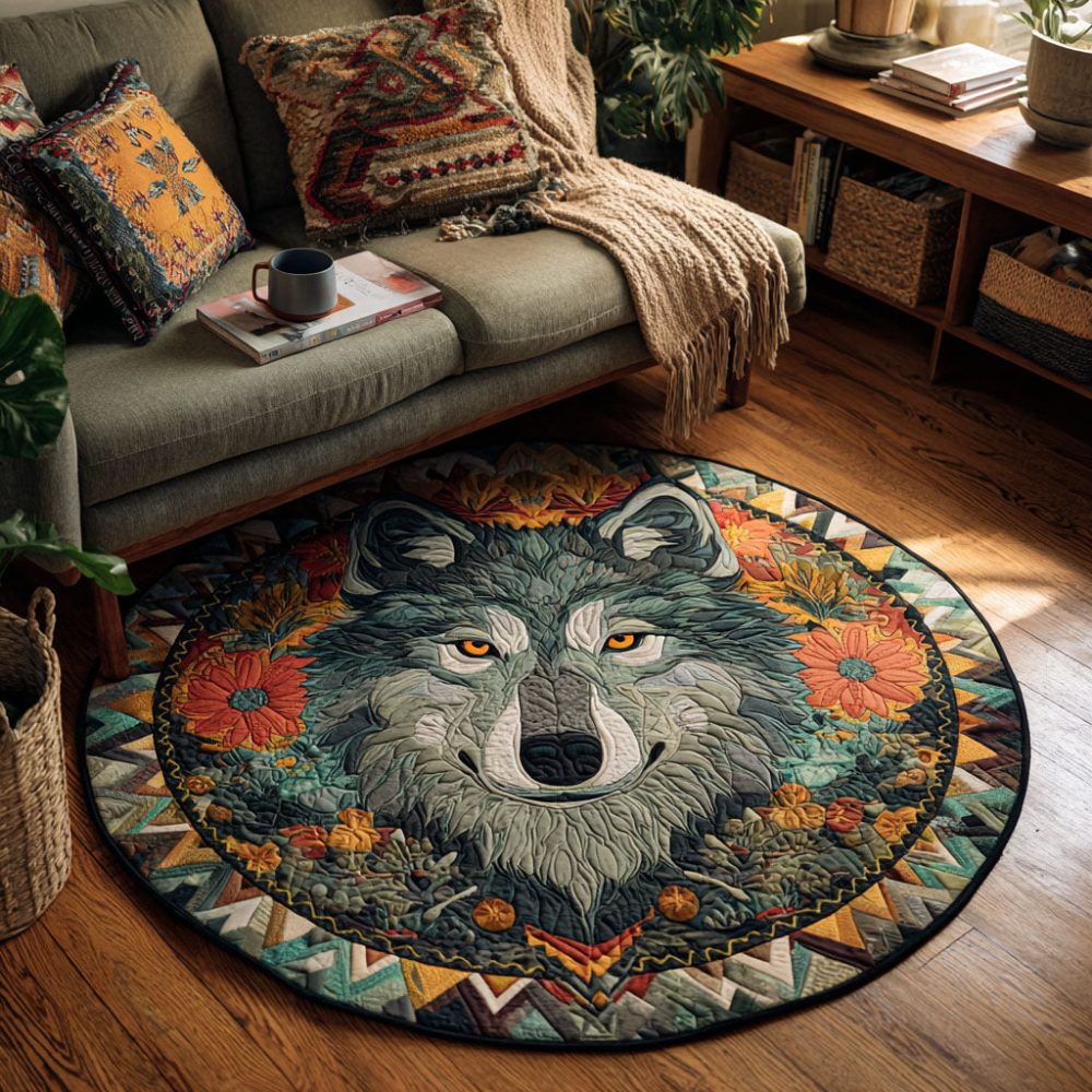 Autumn Alpha Quilted Round Mat