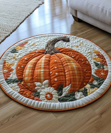 Autumn Crown Quilted Round Mat