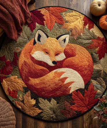 Autumn Ember Quilted Round Mat