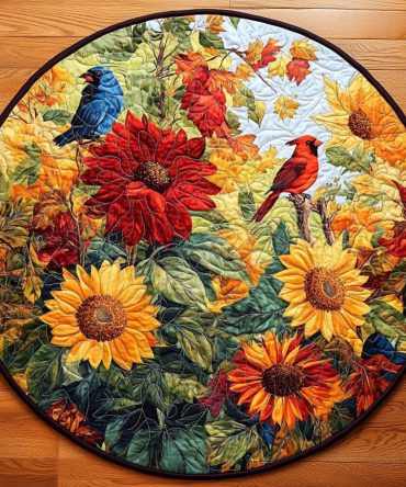 Autumn Embrace Quilted Round Mat