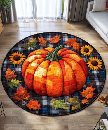 Autumn Enchantment Quilted Round Mat