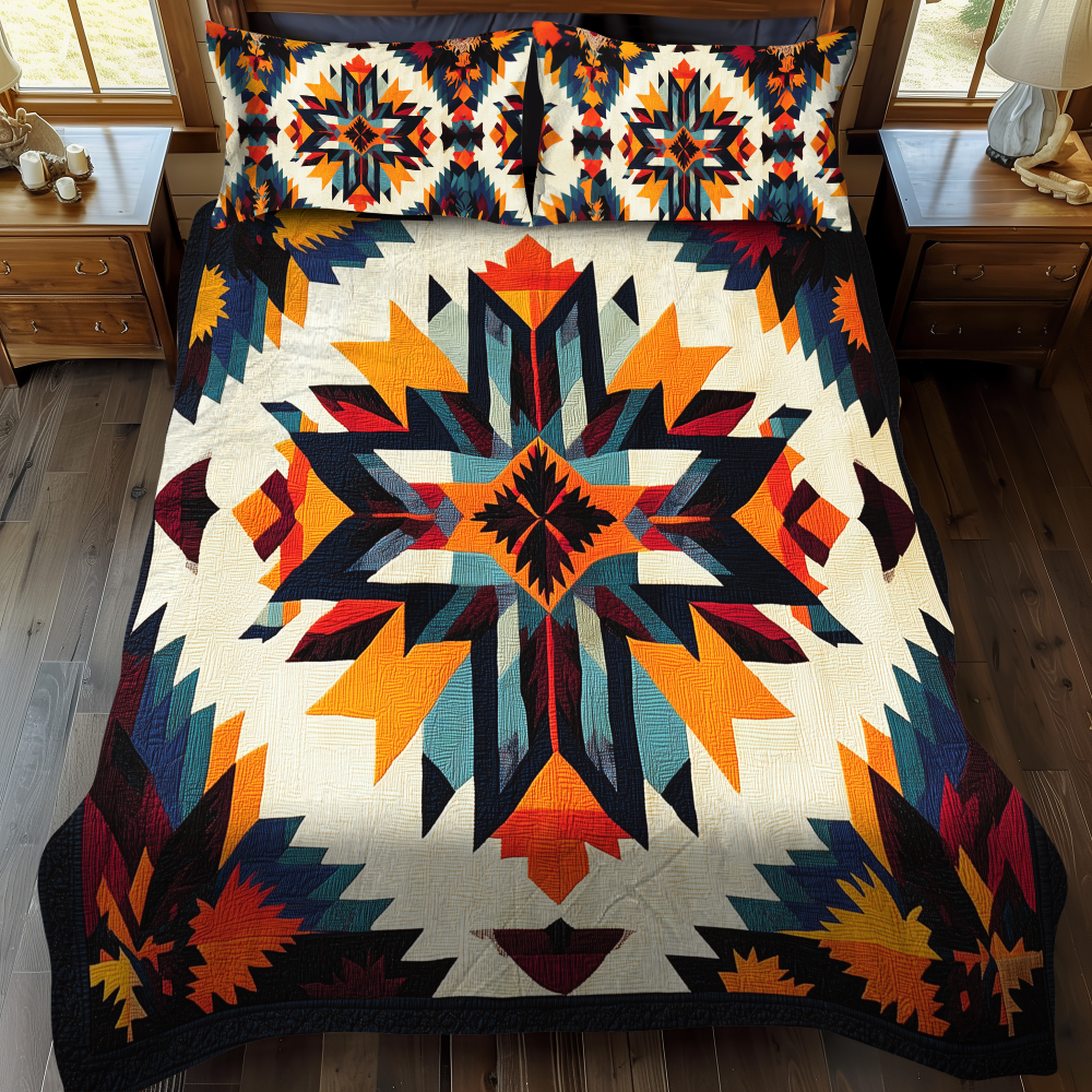 Autumn Fire 3-Piece Quilted Bedding Set - Image 2