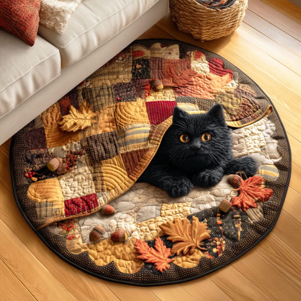 Autumn Gaze Quilted Round Mat