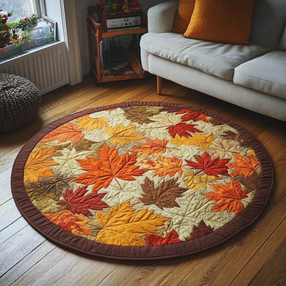 Autumn Glow Quilted Round Mat