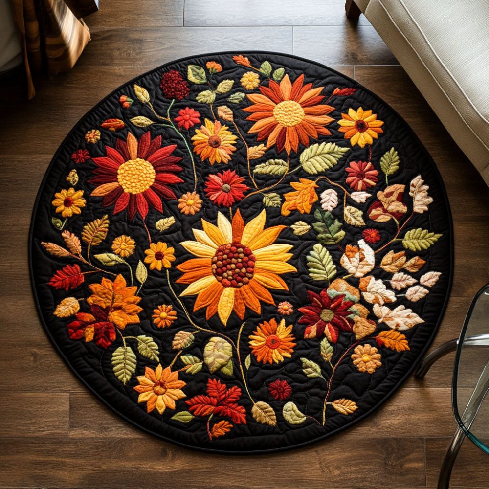 Autumn Glow Quilted Round Mat