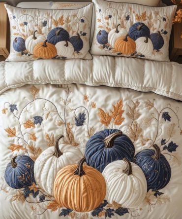 Autumn Golden Glow 3-Piece Quilted Bedding Set