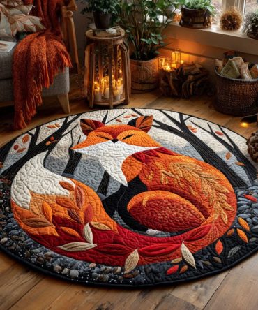Autumn Guardian Quilted Round Mat