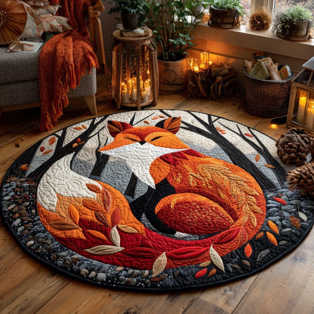 Autumn Guardian Quilted Round Mat