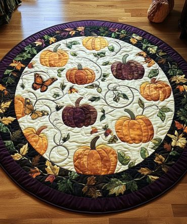 Autumn Harmony Quilted Round Mat
