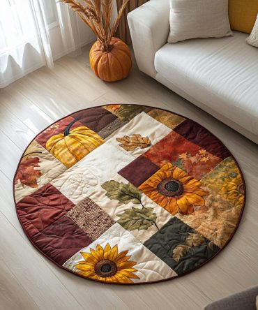 Autumn Harvest Quilted Round Mat