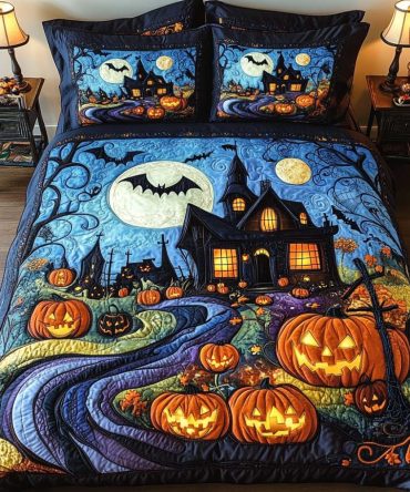 Autumn Haunt 3-Piece Quilted Bedding Set