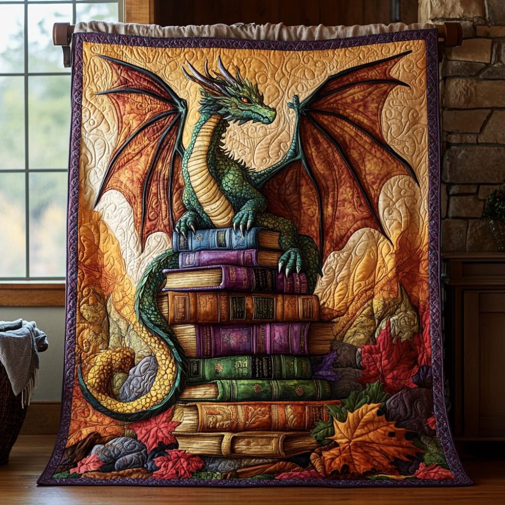 Autumn Inferno Quilted Blanket