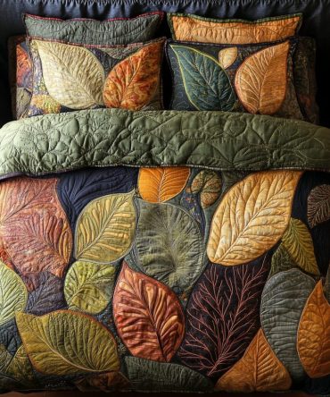Autumn Leaf 3-Piece Quilted Bedding Set