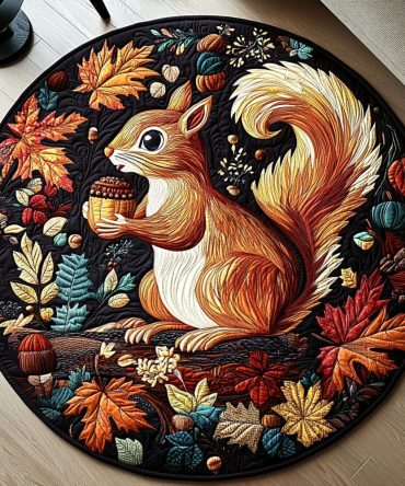 Autumn Leaf Adventures Quilted Round Mat