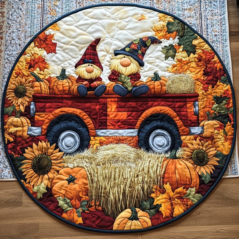 Autumn Magic Quilted Round Mat