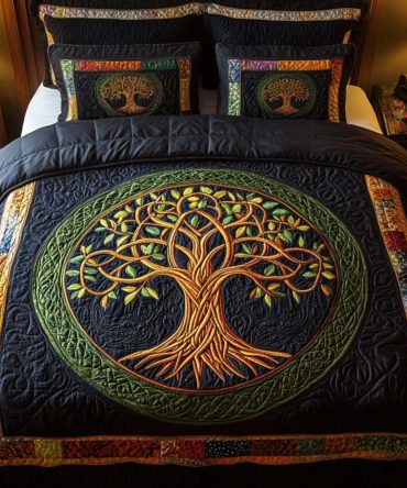 Autumn Majesty 3-Piece Quilted Bedding Set