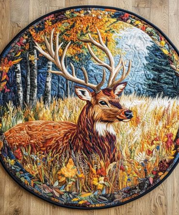 Autumn Majesty Quilted Round Mat