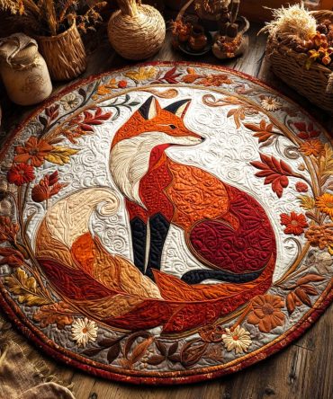 Autumn Majesty Quilted Round Mat