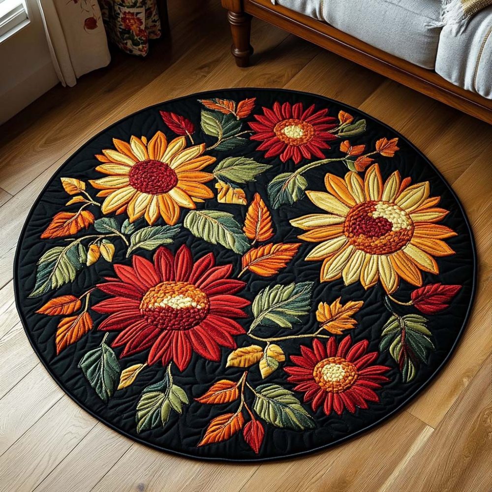 Autumn Radiance Quilted Round Mat
