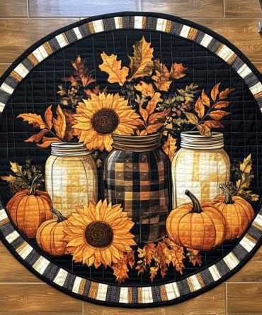 Autumn Radiance Quilted Round Mat
