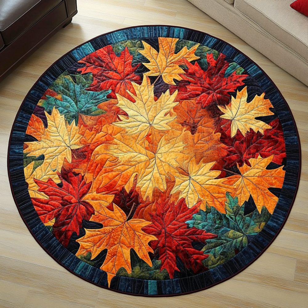 Autumn Splendor Quilted Round Mat