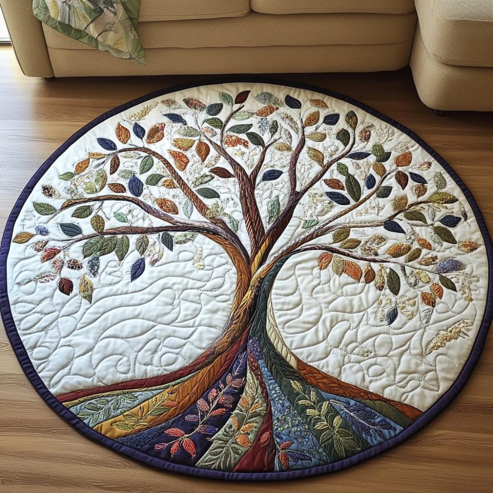 Autumn Symphony Quilted Round Mat