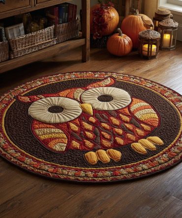 Autumn Watch Quilted Round Mat