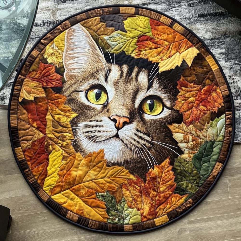 Autumn Whispers Quilted Round Mat