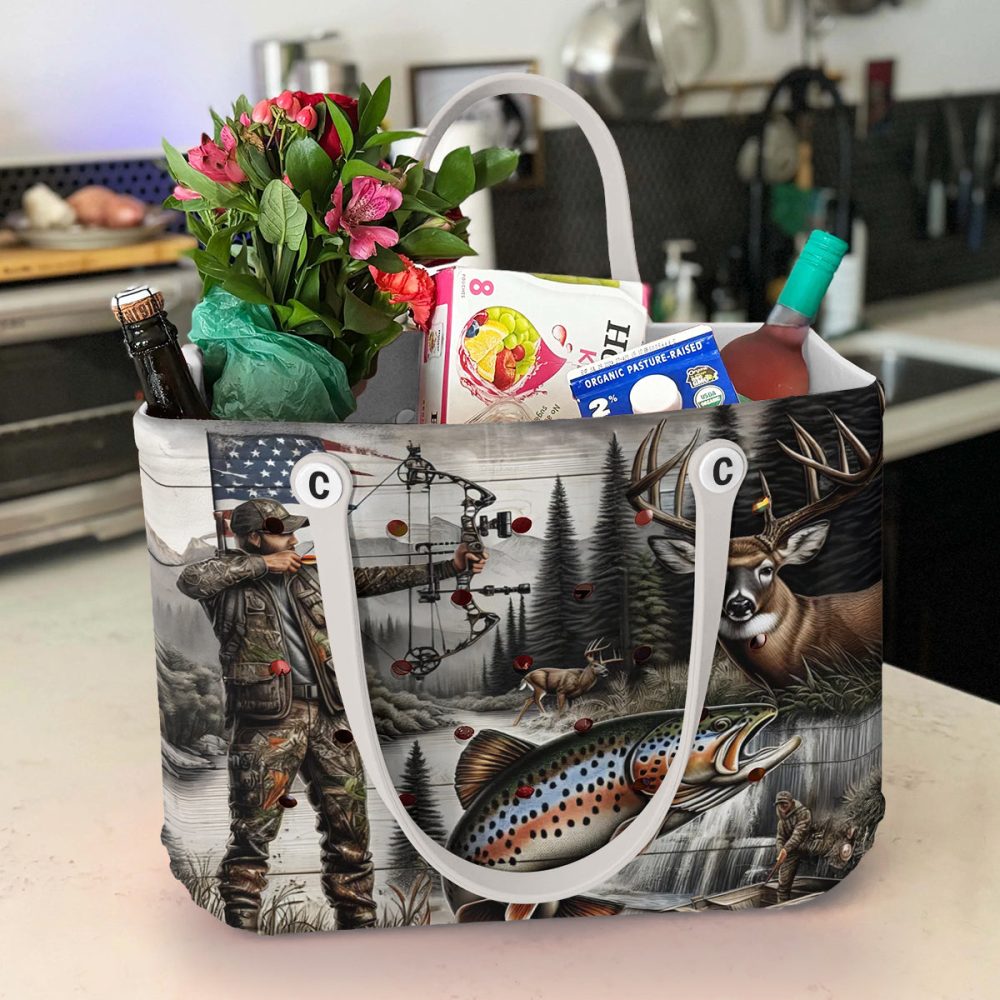 Bucket Tote Bag, Limited Edition Bogg Bag, Beach Bag Hunting Season - Image 5