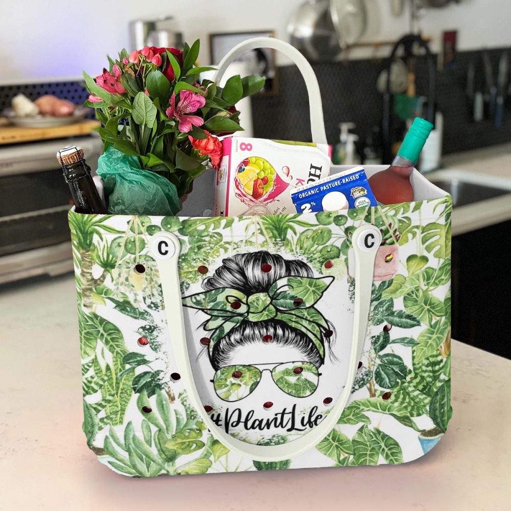 Bucket Tote Bag, Limited Edition Bogg Bag, Beach Bag House Plants - Image 5