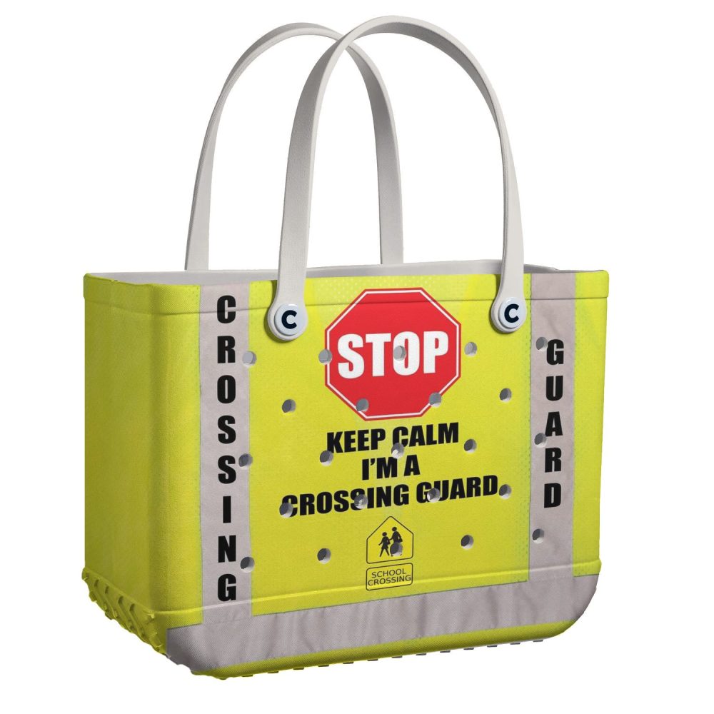 Bright Yellow Crossing Guard Tote Bag – Stylish & Functional With Eye-Catching Design