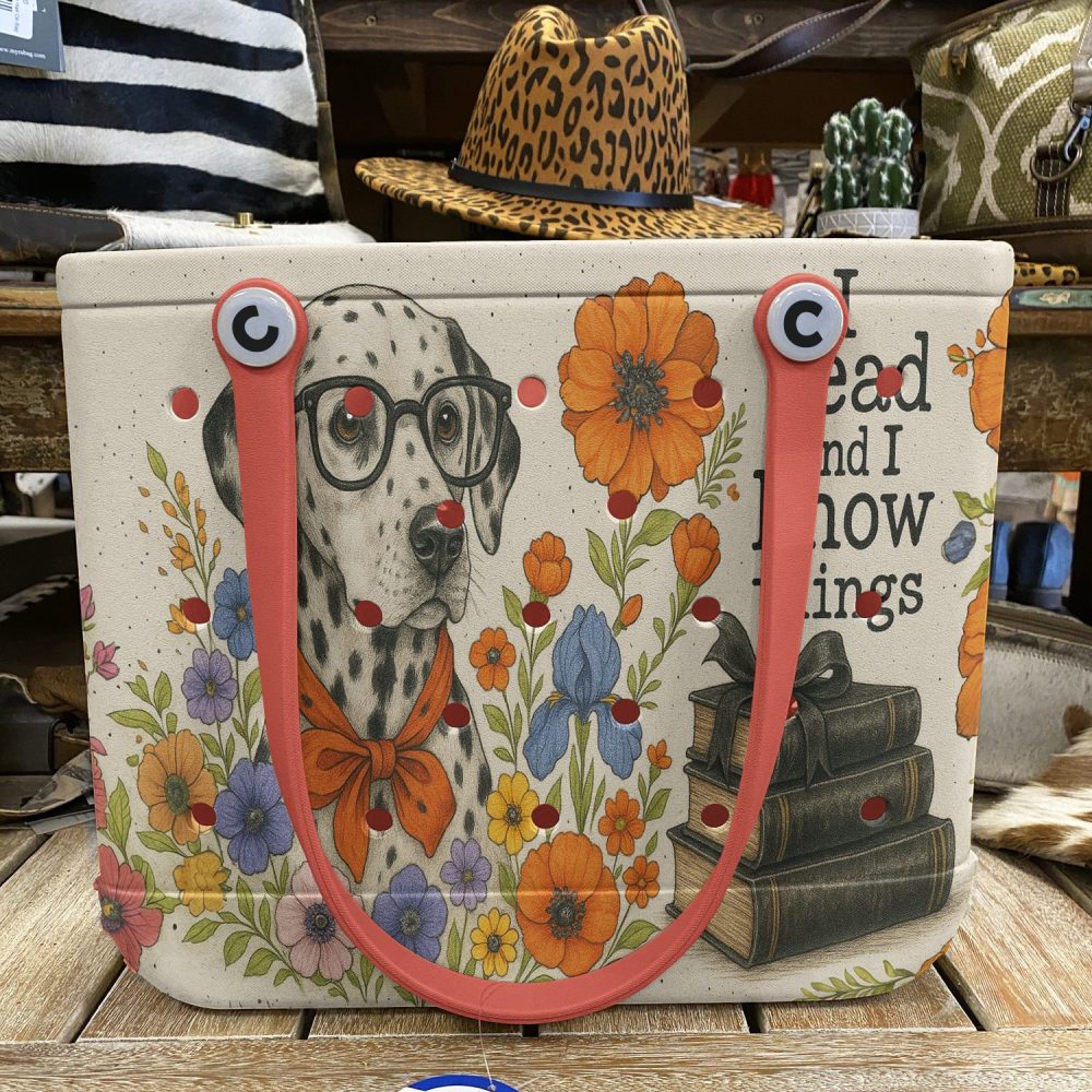 Chic Dalmatian Tote Bag - Floral Design, Perfect For Book Lovers & Fashionistas - Image 5