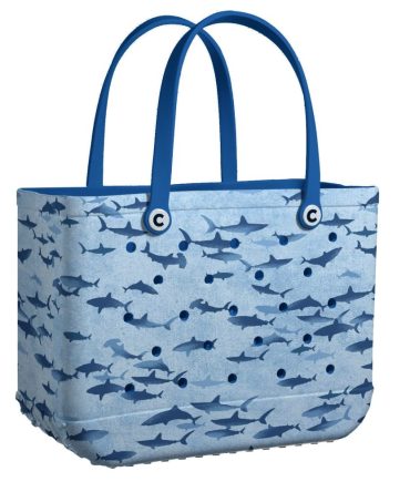 Stylish Shark Print Tote Bag - Durable, Waterproof & Spacious For Beach Or Everyday Use