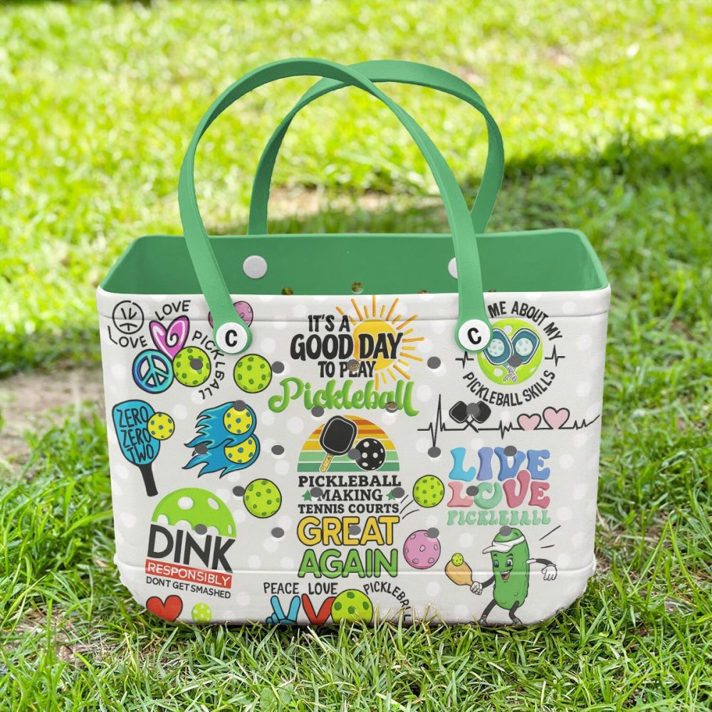 Vibrant Pickleball Tote Bag - Fun Graphic Design, Durable & Spacious For Everyday Use - Image 4