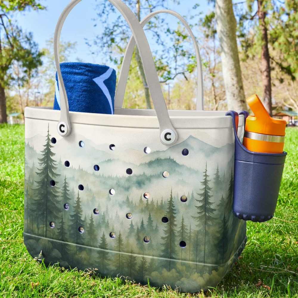 Eco-Friendly Forest Print Tote Bag - Durable, Stylish, And Spacious For Everyday Use - Image 4