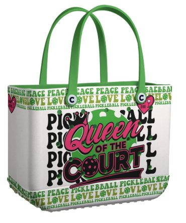 Stylish 'Queen Of The Court' Pickleball Tote Bag - Durable, Trendy & Perfect For Any Pickleball Enthusiast!