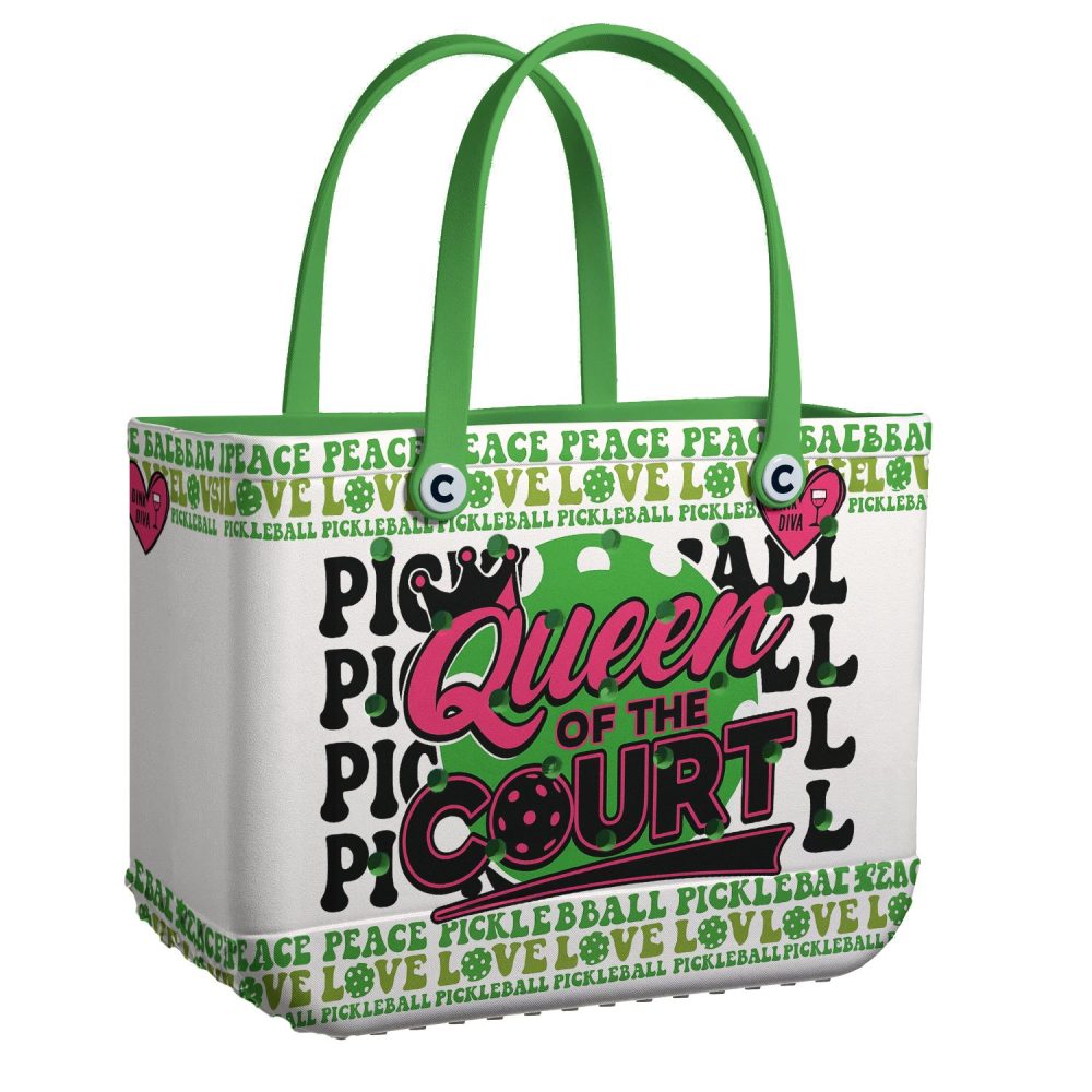 Stylish 'Queen Of The Court' Pickleball Tote Bag - Durable, Trendy & Perfect For Any Pickleball Enthusiast!