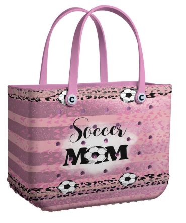 Stylish Pink Soccer Mom Tote Bag – Perfect For Game Days & Everyday Use!