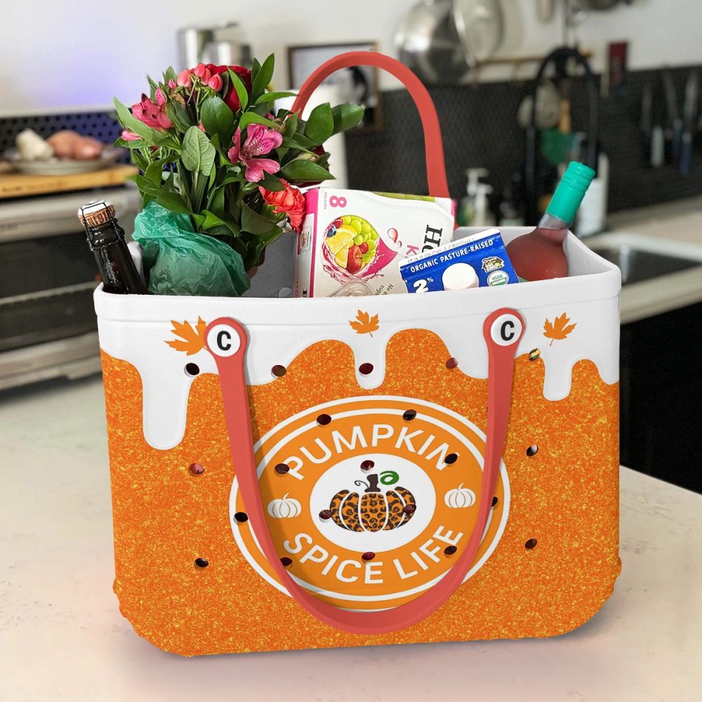 Pumpkin Spice Tote Bag – Stylish Fall Accessory With Autumn Leaves Design, Perfect For Seasonal Outfits - Image 3