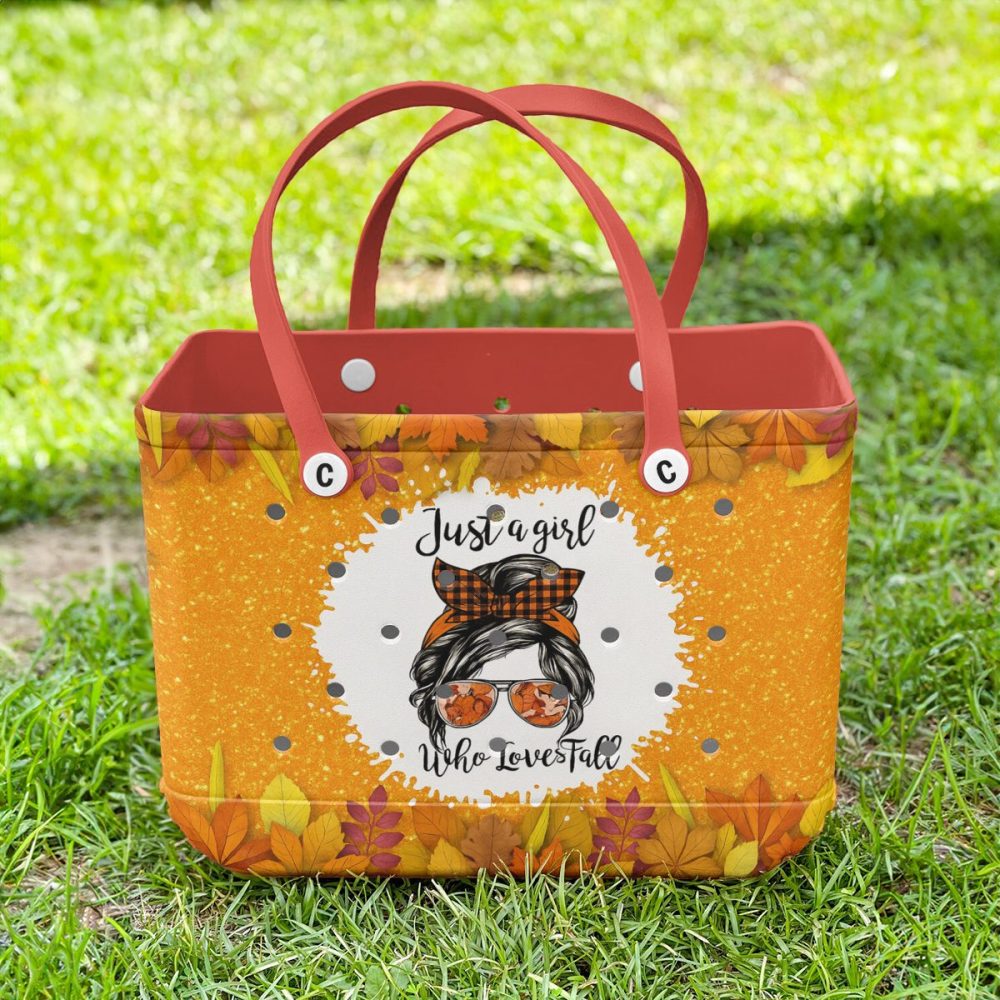 Trendy Fall Tote Bag - 'Just A Girl Who Loves Fall' Design, Perfect Autumn Accessory - Image 5