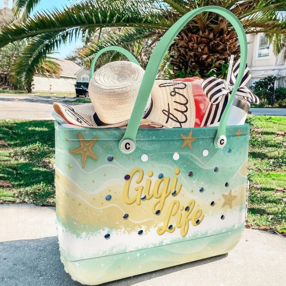 Stylish 'Gigi Life' Beach Tote – Durable, Trendy Starfish Design, Perfect For Summer Adventures! - Image 5
