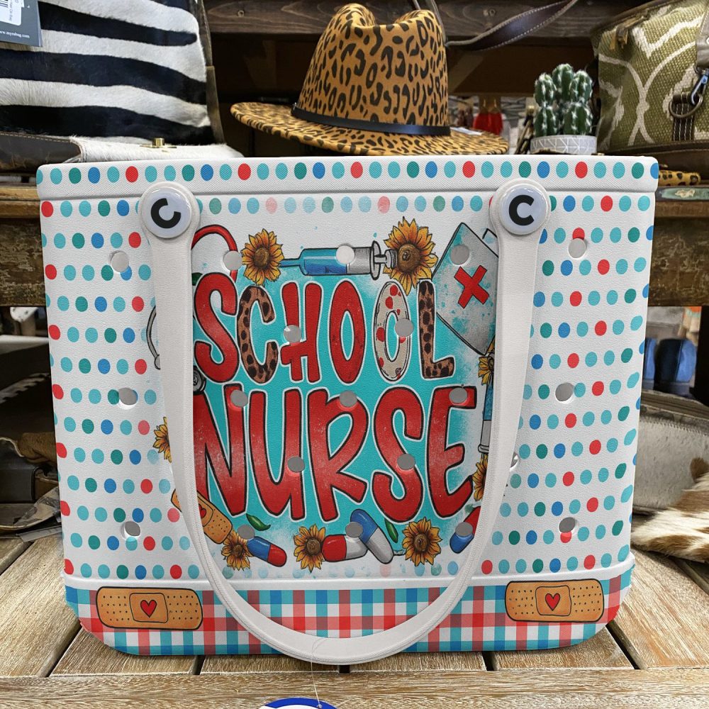 Chic School Nurse Tote Bag – Colorful Polka Dot Design, Perfect Gift For Healthcare Heroes! - Image 5